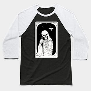 Skeleton Tarot Card Reader Astrology Occult Baseball T-Shirt